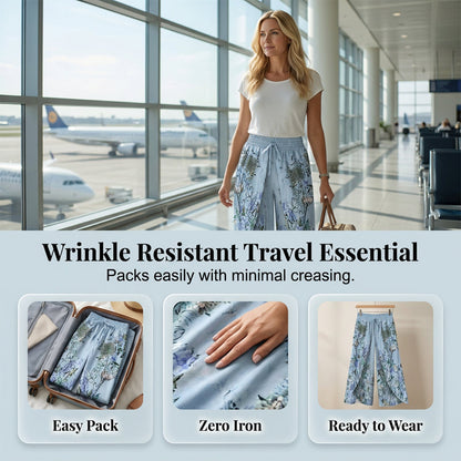 ⏰🔥LIMITED TIME 50% OFF! 👖Women's Printed Wide-Leg Drawstring Trousers