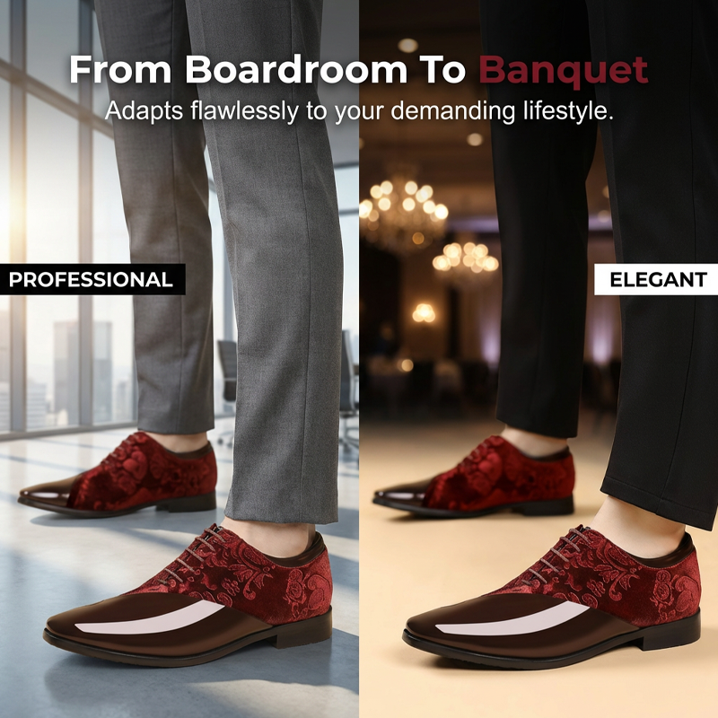 🌞Summer Sale: 50% Off!🤵Luxury Men's Contrast Dress Shoes - High-Gloss & Premium Texture - Perfect for Weddings & Galas - Ergonomic Comfort - The Ultimate Statement Shoe