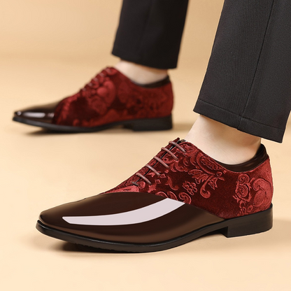🌞Summer Sale: 50% Off!🤵Luxury Men's Contrast Dress Shoes - High-Gloss & Premium Texture - Perfect for Weddings & Galas - Ergonomic Comfort - The Ultimate Statement Shoe