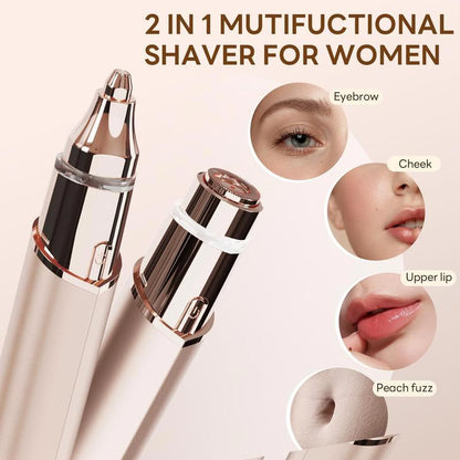 🥳2026 HOT SALE🥳💞50K+ SOLD!🌸2 In 1 Facial Hair Remover & Eyebrow Trimmer