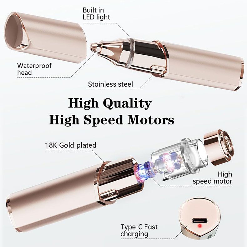 🥳2026 HOT SALE🥳💞50K+ SOLD!🌸2 In 1 Facial Hair Remover & Eyebrow Trimmer