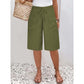 （S-4XL）Women's Casual Drawstring Capri Shorts
