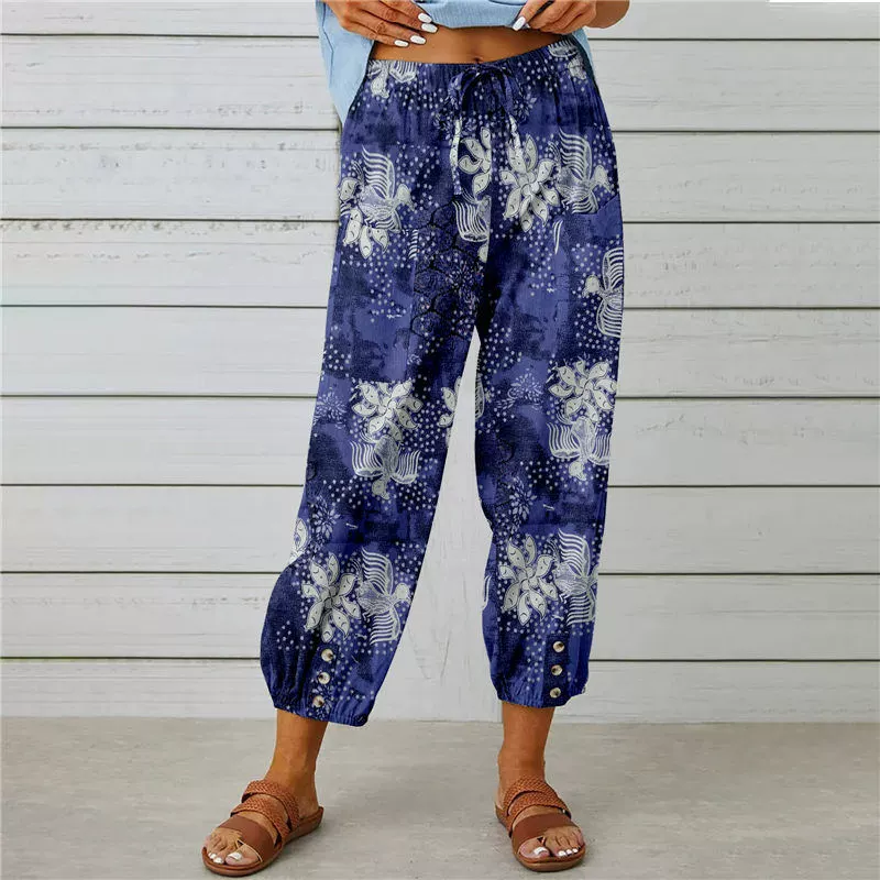 ⏰🔥LIMITED TIME 50% OFF! 💐 Vintage Floral High-Waist Jogger Pants – Stylish, Comfortable & Perfect for Everyday Wear ✨👖