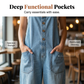 ✨ Easy Everyday Style | Women's Relaxed-Fit Denim Overalls with Pockets