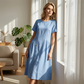 ⏳Time-Limited Special⏰Women's Casual Midi Dress with Irregular Buttons