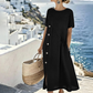 ⏳Time-Limited Special⏰Women's Casual Midi Dress with Irregular Buttons