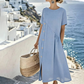 ⏳Time-Limited Special⏰Women's Casual Midi Dress with Irregular Buttons