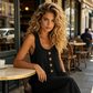 💥New Arrivals & Special Offers-Women's Sleeveless Wide-Leg Jumpsuit with Pockets