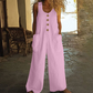 💥New Arrivals & Special Offers-Women's Sleeveless Wide-Leg Jumpsuit with Pockets