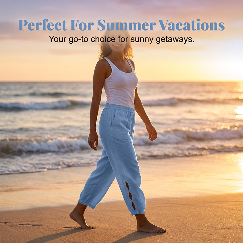 ⏰🔥LIMITED TIME 50% OFF! 👖 Women’s Casual Elastic Waist Pants with Pockets – Comfortable, Stylish & Versatile ✨