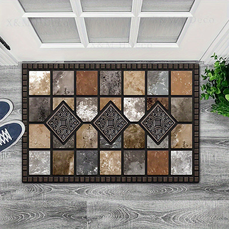 🔥 Hot Sale 50% OFF 🔥Geometric Stone Pattern Doormat