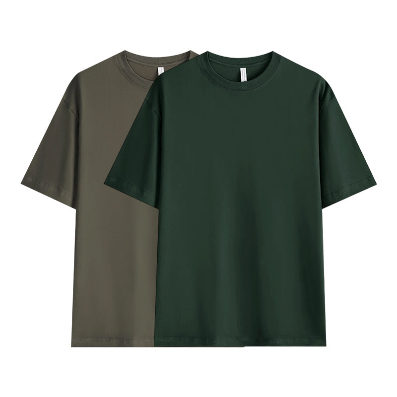 ⌛Buy 2 for 19.99 each⏰🌿Solid Color Drop-Shoulder T-Shirt