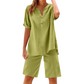 🔥Limited-time offer-Women's Cotton Linen 2-Piece Outfit Set