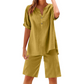 🔥Limited-time offer-Women's Cotton Linen 2-Piece Outfit Set