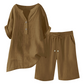 🔥Limited-time offer-Women's Cotton Linen 2-Piece Outfit Set
