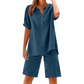 🔥Limited-time offer-Women's Cotton Linen 2-Piece Outfit Set