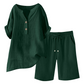 🔥Limited-time offer-Women's Cotton Linen 2-Piece Outfit Set