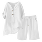 🔥Limited-time offer-Women's Cotton Linen 2-Piece Outfit Set
