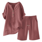 🔥Limited-time offer-Women's Cotton Linen 2-Piece Outfit Set