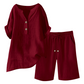 🔥Limited-time offer-Women's Cotton Linen 2-Piece Outfit Set