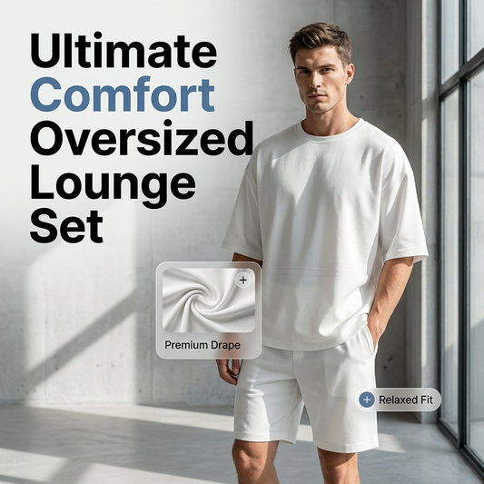 Men's Casual Oversized Shirt and Shorts Set