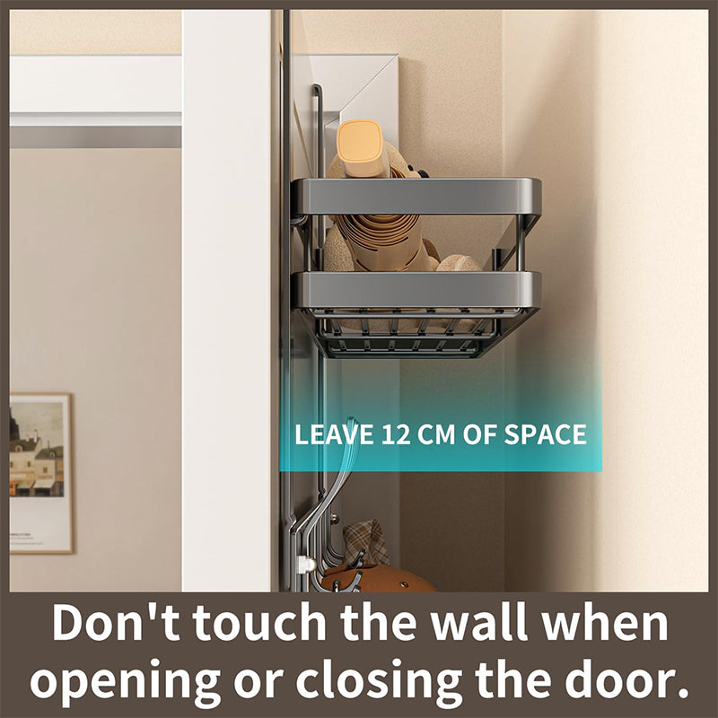 🪄 LIMITED-TIME 50% OFF! ✨ Over-The-Door Hook with Basket – Space-Saving, Strong, Tool-Free 🚪