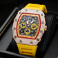 ⌚ Limited Edition – 50% Discount! ✨ Luxury Men's Tonneau-Shaped Watch with Rhinestone Embellishment