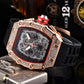 ⌚ Limited Edition – 50% Discount! ✨ Luxury Men's Tonneau-Shaped Watch with Rhinestone Embellishment