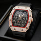⌚ Limited Edition – 50% Discount! ✨ Luxury Men's Tonneau-Shaped Watch with Rhinestone Embellishment