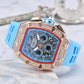 ⌚ Limited Edition – 50% Discount! ✨ Luxury Men's Tonneau-Shaped Watch with Rhinestone Embellishment