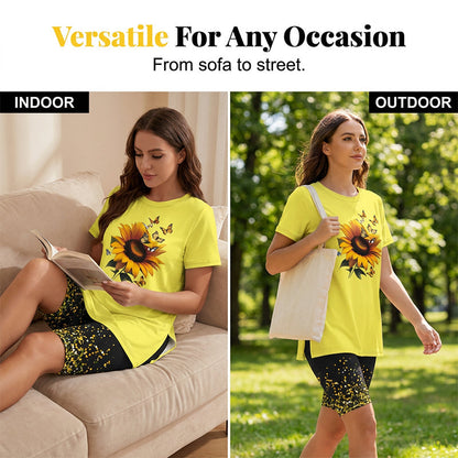 🔥HOT SALE 50% OFF🔥Women's Casual Printed Tunic Top & Shorts Set
