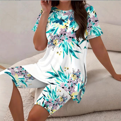 🔥HOT SALE 50% OFF🔥Women's Casual Printed Tunic Top & Shorts Set