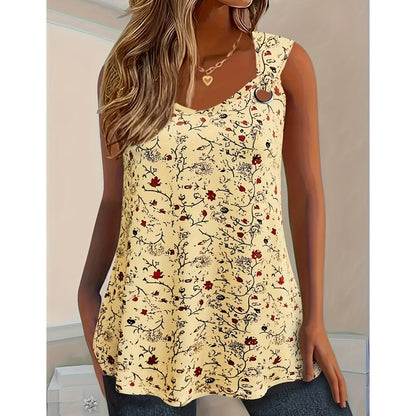 🌸 Women's Summer Floral Print Tank Top – Soft, breathable & sleeveless – perfect for hot days, beach trips or casual layering ☀️