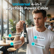 🔥HOT SALE 50% OFF🔥🔌 4-in-1 charging cable with digital display & key ring – fast charging, kink-resistant & compact