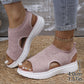 👡 Breathable knitted platform sandals for women – lightweight & comfortable