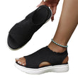 👡 Breathable knitted platform sandals for women – lightweight & comfortable