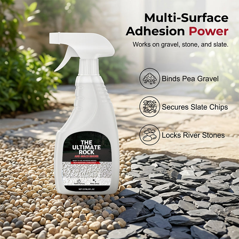🪨 50% OFF Spray-On Rock & Mulch Binder | Heavy-Duty Landscape Gravel Fixer