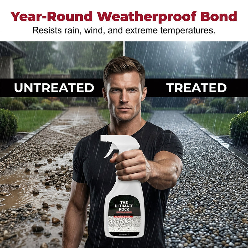 🪨 50% OFF Spray-On Rock & Mulch Binder | Heavy-Duty Landscape Gravel Fixer