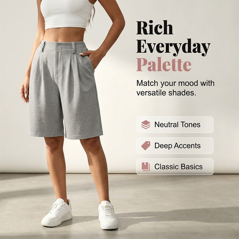 👗🔥LIMITED-TIME 50% OFF! Women's Casual High-Waist Pleated Shorts – Chic, Comfortable & Flattering ✨