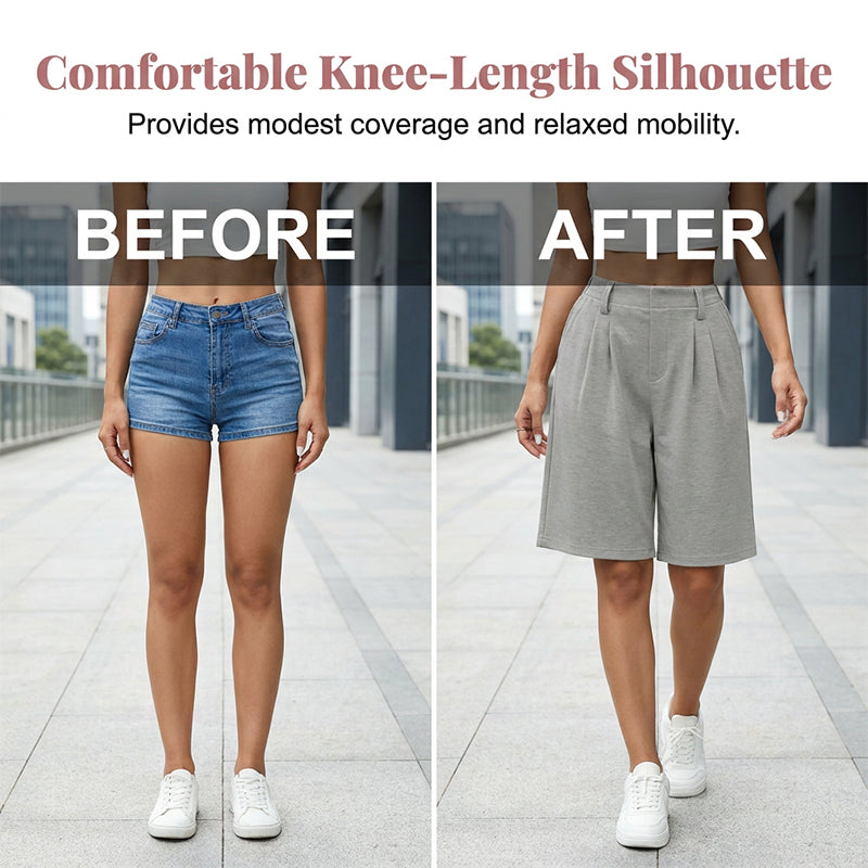 👗🔥LIMITED-TIME 50% OFF! Women's Casual High-Waist Pleated Shorts – Chic, Comfortable & Flattering ✨