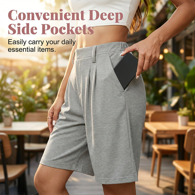 👗🔥LIMITED-TIME 50% OFF! Women's Casual High-Waist Pleated Shorts – Chic, Comfortable & Flattering ✨