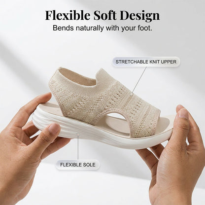 🎁Hot Sale 50% OFF⏳Women's Breathable Knit Platform Sandals