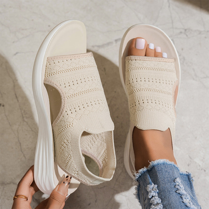 🎁Hot Sale 50% OFF⏳Women's Breathable Knit Platform Sandals