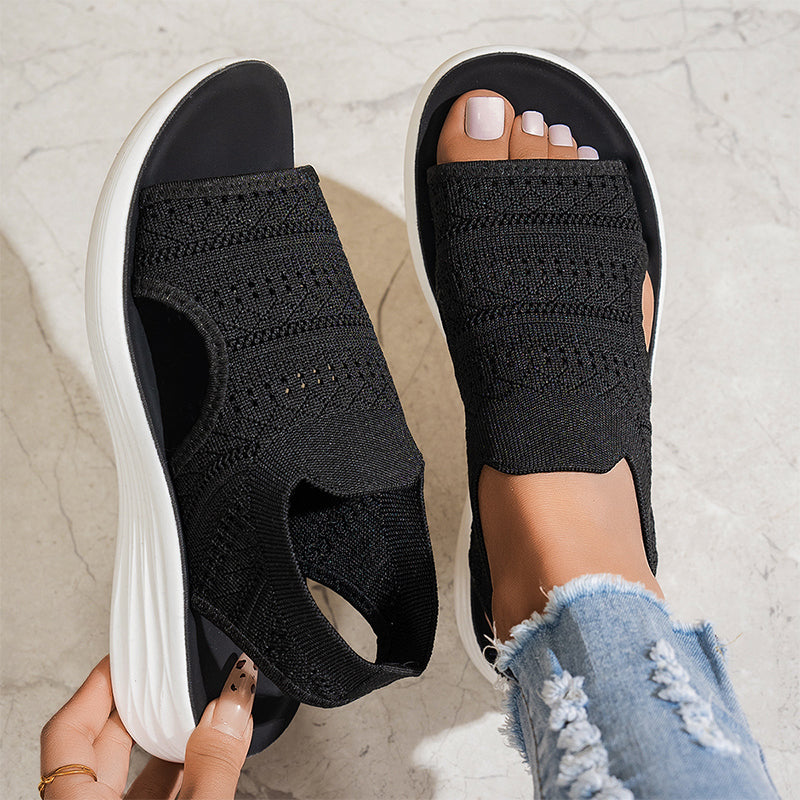 🎁Hot Sale 50% OFF⏳Women's Breathable Knit Platform Sandals