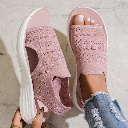 🎁Hot Sale 50% OFF⏳Women's Breathable Knit Platform Sandals