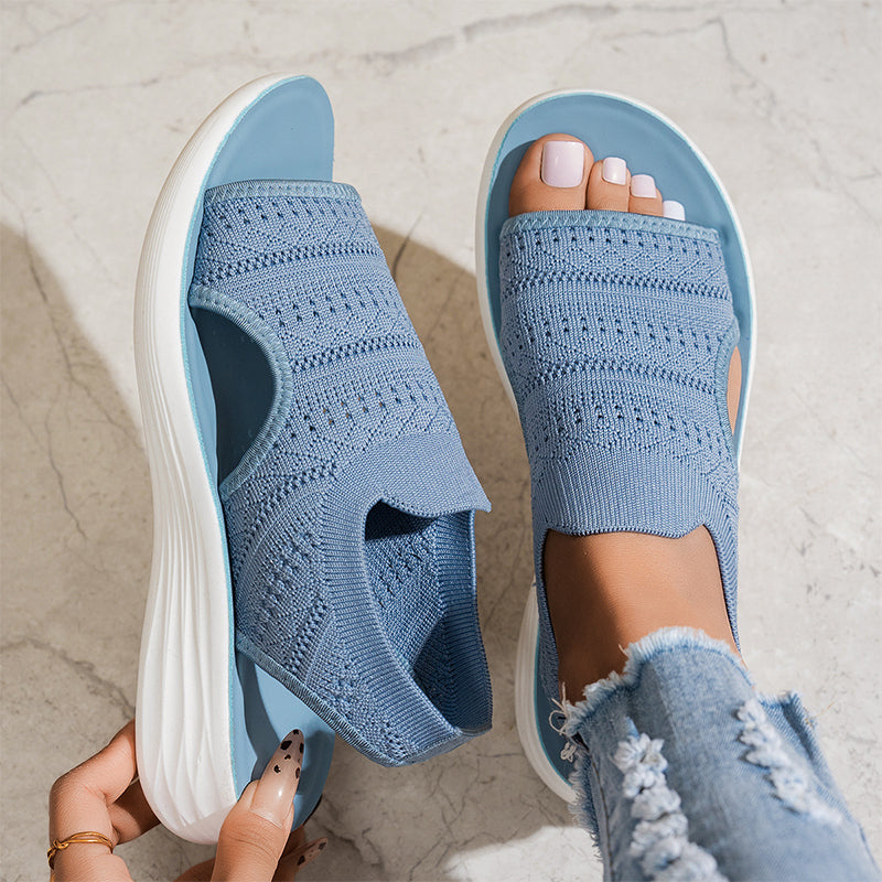 🎁Hot Sale 50% OFF⏳Women's Breathable Knit Platform Sandals