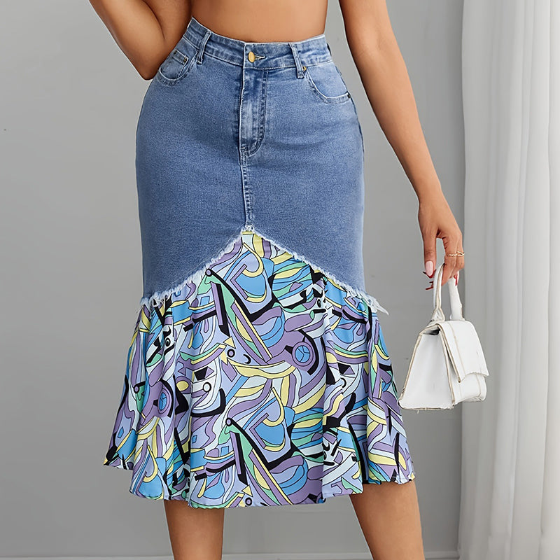 ⏳🔥LIMITED-TIME 50% OFF! 👗 Women's High Waist Denim Mermaid Skirt