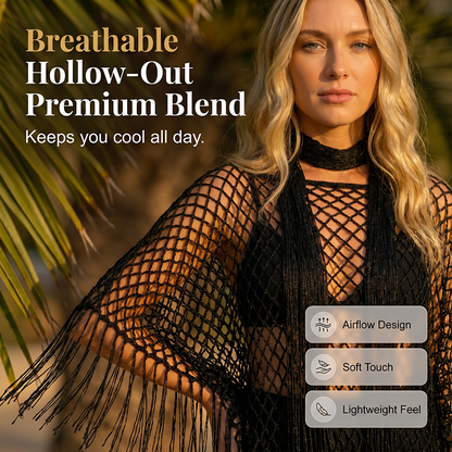 🏆 Last Day Special Price 💐Summer Metallic Crochet Cover-Up – Lightweight, Flowy & Effortlessly Stylish summer outfit