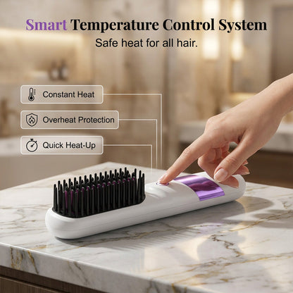 🔥Limited-time offer- 50% OFF🔥Cordless Ceramic Hair Straightener Brush