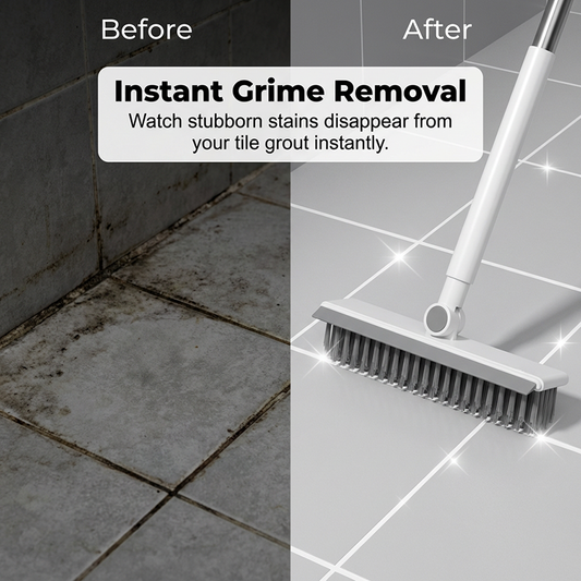 🔥UP TO 50% OFF!!🎁2-in-1 Grout & Corner Scrubber Brush with Squeegee🧹